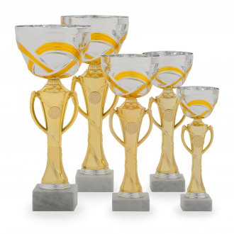 Pohár STANDARD, výška 29 cm, zlatý/stříbrný