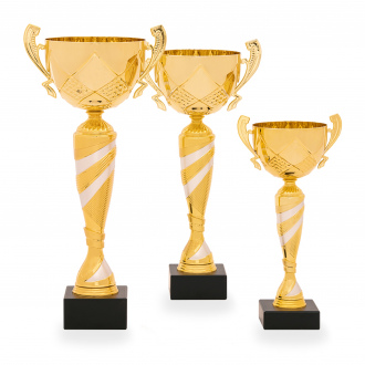 Pohár STANDARD, výška 34 cm, zlatý/stříbrný