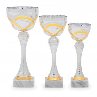 Pohár STANDARD, výška 27 cm, stříbrný/zlatý