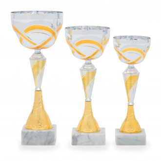 Pohár STANDARD, výška 28 cm, zlatý/stříbrný