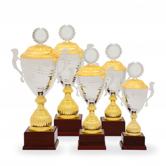 Pohár EXKLUZIV, výška 40 cm, zlatý/stříbrný