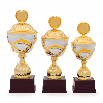 Pohár EXKLUZIV, výška 40 cm, zlatý/stříbrný