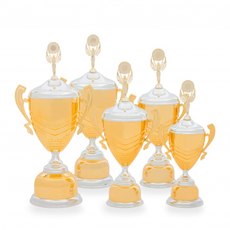 Pohár EXKLUZIV, výška 53 cm, zlatý/stříbrný