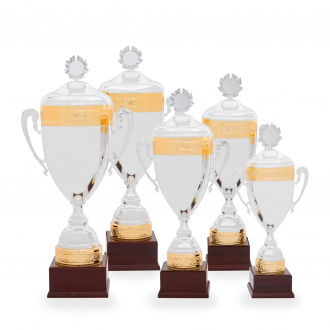 Pohár EXKLUZIV, výška 53 cm, stříbrný/zlatý