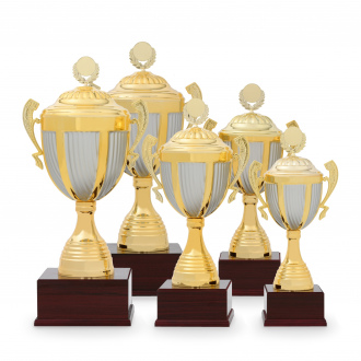 Pohár EXKLUZIV, výška 53 cm, zlatý/stříbrný