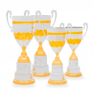 Pohár EXKLUZIV, výška 54 cm, zlatý/stříbrný