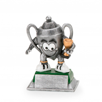 Trofej se symbolem poháru, výška 8 cm, vícebarevná