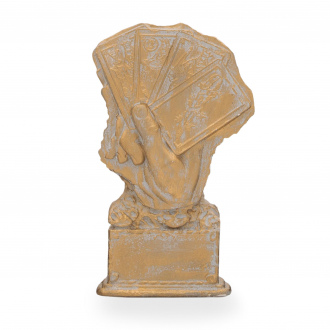 Trofej luxusní se symbolem karet, výška 19 cm, zlatá