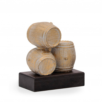 Trofej luxusní, sudy, výška 14 cm, vícebarevná