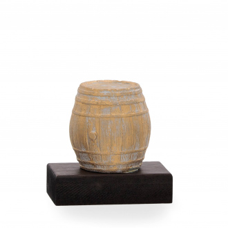 Trofej luxusní, sud, výška 12 cm, vícebarevná