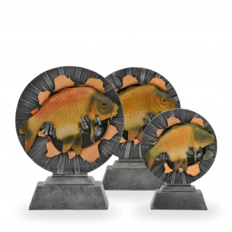 Trofej luxusní, kapr, výška 23 cm, vícebarevná
