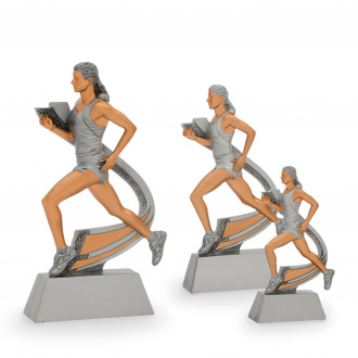 Trofej luxusní, běh žena, výška 15 cm, vícebarevná