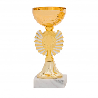 Účastnická cena, výška 16 cm, zlatá/stříbrná