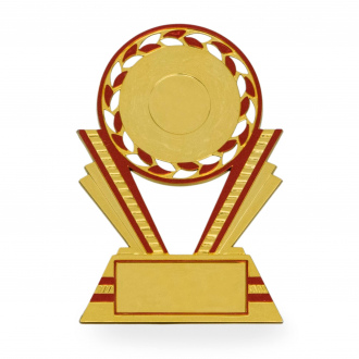 Účastnická cena, výška 13 cm, zlatá/červená