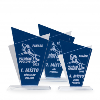 Skleněná plaketa s laserovým gravírováním, 125x175mm