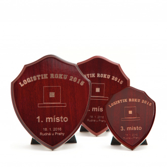 Dřevěná plaketa s laserovým gravírováním, 85x100mm