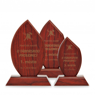 Dřevěná plaketa s laserovým gravírováním, 100x140mm