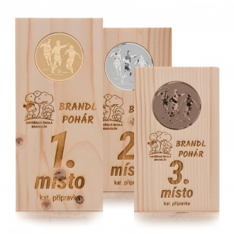 Dřevěná plaketa masiv s laserovým gravírováním, 90x150mm