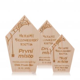 Dřevěná plaketa masiv s laserovým gravírováním, 100x150mm