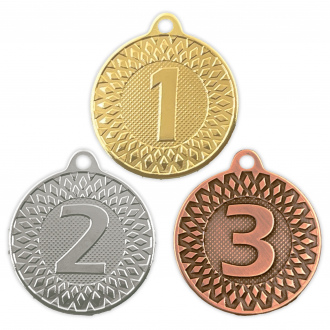 Medaile s umístěním, 40 mm, zlatá