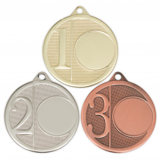 Medaile na emblém s umístěním, 50 mm, zlatá