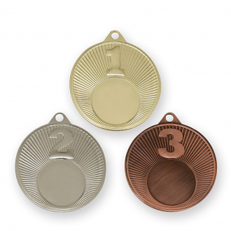 Medaile na emblém s umístěním, 50 mm, zlatá