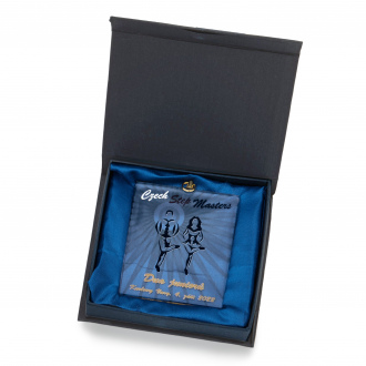 Skleněná medaile 60x70 mm, včetně krabičky