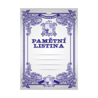 Pamětní list, diplom A5