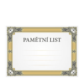 Pamětní list, diplom A5