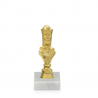 Figurka šachy, zlatá, včetně podstavce