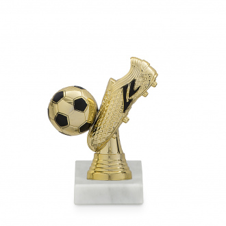 Figurka fotbal zlato černá, 12cm, včetně podstavce