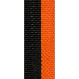 Stuha na medaili, černooranžová