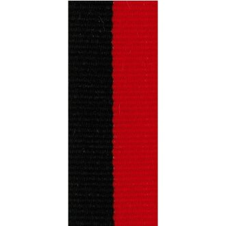 Stuha na medaili, černočervená