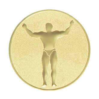 Emblém kulturistika, pr. 25 mm, zlato