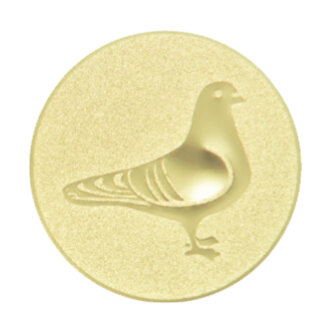 Emblém holub, pr. 25 mm, zlato