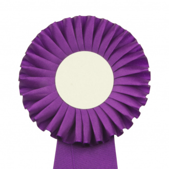 Kokarda jednořadá STANDARD, průměr 11 cm, fialová