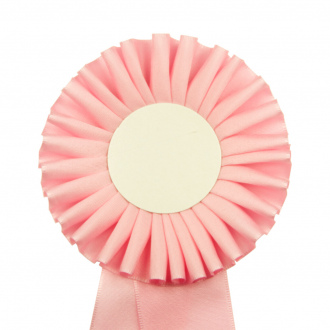 Kokarda jednořadá STANDARD, průměr 11 cm, sv.růžová