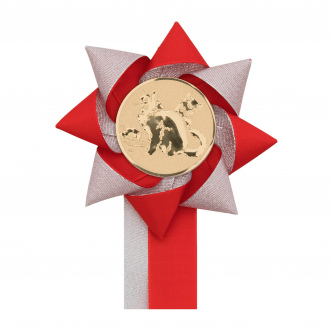 Kokarda jednořadá VĚTRNÍK dvoubarevný, průměr 11 cm