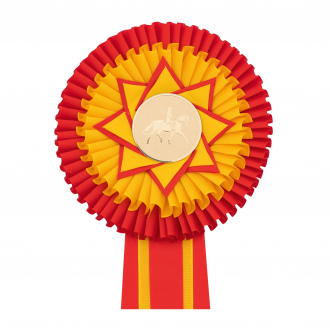 Kokarda třířadá HVĚZDA, průměr 16 cm