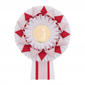 Kokarda čtyřřadá HVĚZDA, průměr 16 cm