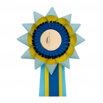 Kokarda dvouřadá KVĚTINA, průměr 16 cm