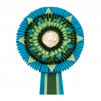 Kokarda šestiřadá KVĚZDA zdobená, průměr 20 cm