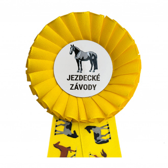 Kokarda jednořadá KONÍCI, průměr 8 cm