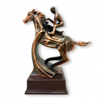 Figurka kůň s jezdcem, 22,5 cm