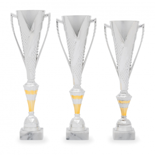 Pohár DESIGN, výška 40 cm, stříbrný/zlatý