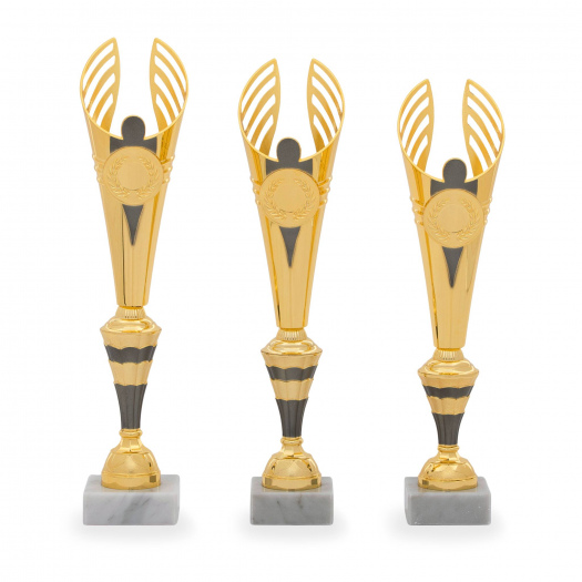 Pohár DESIGN, výška 41 cm, zlatý/stříbrný