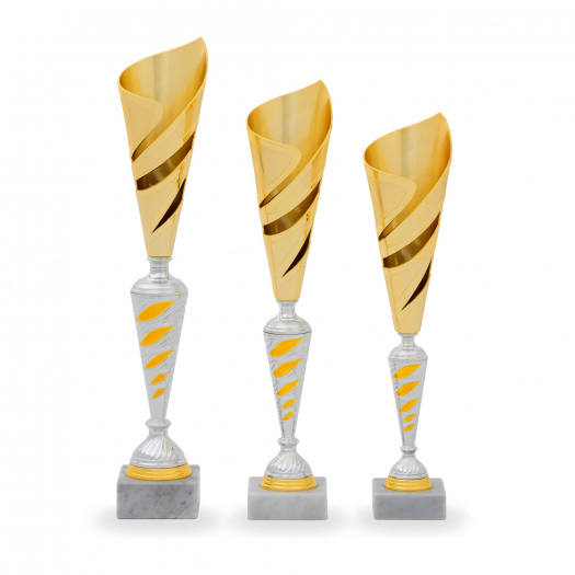 Pohár DESIGN, výška 45 cm, zlatý/stříbrný