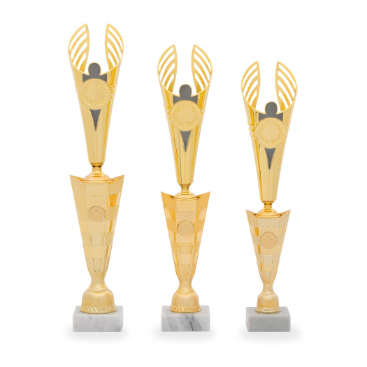 Pohár DESIGN, výška 46 cm, zlatý/stříbrný