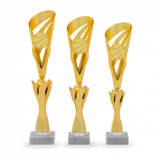 Pohár DESIGN, výška 43 cm, zlatý/stříbrný