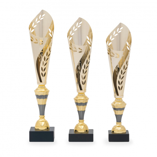 Pohár DESIGN, výška 43 cm, zlatý/stříbrný